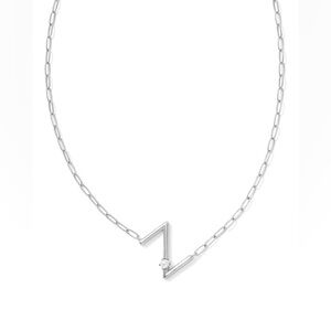 Kendra Scott Pearl Silver Letter Z Short Pendant Necklace